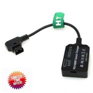 HangTon D-Tap to USB-C PD 100W Power Converter Adapter for Sony DSLR Camera Monitor Phone Laptop