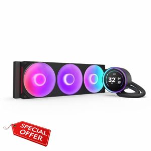 NZXT Kraken Elite 360 RGB - AIO CPU Liquid Cooler - 360mm Radiator - F360 RGB Core Fan - Customizable 2.72" IPS LCD Turbine Pump - Intel® LGA 1700