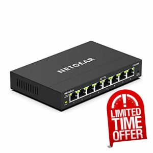 NETGEAR 8-Port Gigabit Ethernet Plus Switch (GS308E) - Desktop or Wall Mount