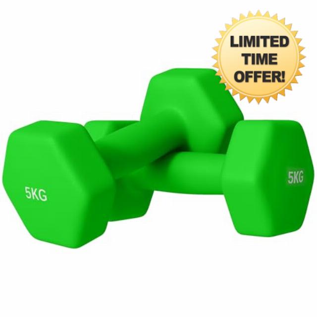 SPORTNOW Set of 2 Hex Dumbbells