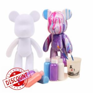 CREATIVE FLUID BEAR * DIY Painting Liquid Bear Figure Kit - Home Decorations Painting Craft Set