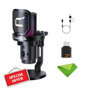 comica EJoy Uni Pro (D)-Black Microphone for Computer and Smartphone