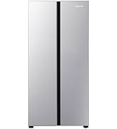 Fridgemaster MS83430EB Freestanding Slim American Side by side Door Fridge Freezer 441L, Total No...