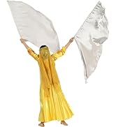 Baisdan 30''x 29'' Praise Dance Worship Flags with Flex Rod Worship Angel Wing Flag for Dance Chu...