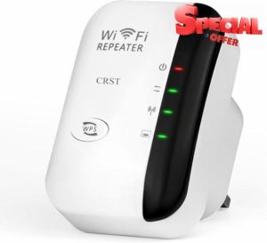 CRST WiFi Extender Booster with 3650 Sq.Ft Wider Coverage