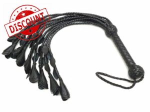 Sduxion Premium Flogger Leather Flogger Riding Crop Equestrian Whip for Training and Riding