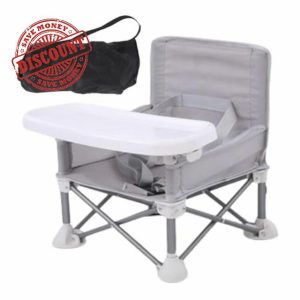 Baby High Chair Foldable Booster Seat Dining Chair Portable Baby Beach Chair with Removable Tray and Sunshade