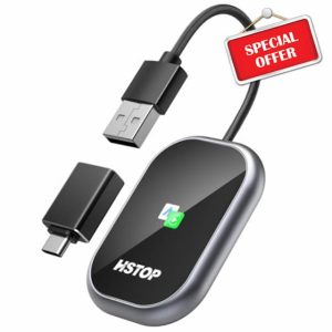 HSTOP 2 in 1Wireless Carplay Adapter UK&Android Auto Wireless Adapter UK