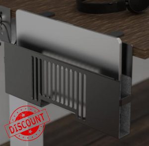 HAVYO Side-Mount Laptop Desk Stand fits: Dell/Acer/ASUS/XPS/MacBook/Surface/Lenovo/HP/Gaming Laptops (up to 16 inches) (Perforated Steel