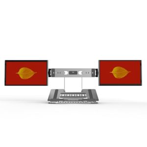 14.1''Triple Monitor Screen Extender with Laptop Tray