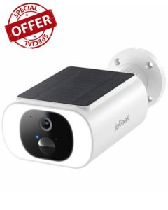 ieGeek 2K Solar Security Camera Outdoor Wireless with Embedded Solar Panel