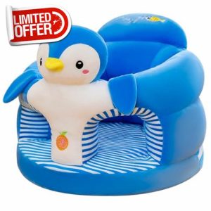 Bean Bags Baby Chair Sit Me Up Cute Penguin Design Sit Me Up Floor Seat for Baby Comfy Plush Infant Baby Seat Removable and Washable for Home or Travel