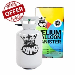 Disposable Helium Gas Canister - Fills 30 x 9 Inch Latex Balloons or 14 Foil Balloons - Helium Balloon Gas UK Filled Helium Cylinder for Party Balloons