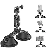 SMALLRIG Double-Layer Suction Cup Mount for Action Camera, Car Mount w Holder for GoPro for DJI O...