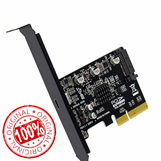 SOFORFREEM USB PCIE Card Type C PCI-Express 4X to USB 3.2 Gen 2X2 (20Gbps) ASM3242 Chipset for 8/10/Linux