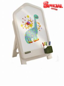 iZEL Kids Easel Magnetic Adjustable Painting Art Whiteboard-Childrens Drawing Easel Portable White Board Stand-Educational Toys Gift Accessories for Kid Child's Toddlers Boys Girls (Green)