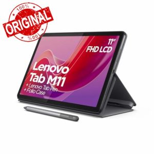 Lenovo Tab M11 Android Tablet | 11 Inch Full HD 1200p | 128 GB | Lenovo Tab Pen + Folio Case | WiFi | 4 GB RAM | Luna Grey | Designed for Portable Entertainme
