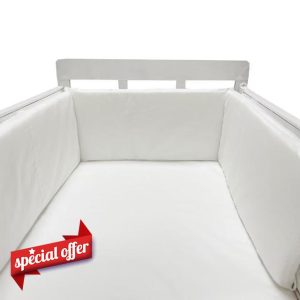 PTKG Crib Rail Cover Baby Crib Bumper Cot Bumper With Breathable Mesh Mesh Liner For Cot Beds Crib Liner Bumper Cot Mesh Bumpers Breathable Cot Bumper Baby Cot Bumpers Padded