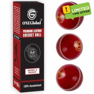 ONEGlobal Select Leather Cricket Ball | 100% Handcrafted