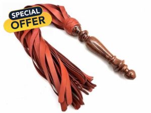 Sduxion Premium Leather Flogger Riding Crop Equestrian Flogger Whip Leather Riding Paddle