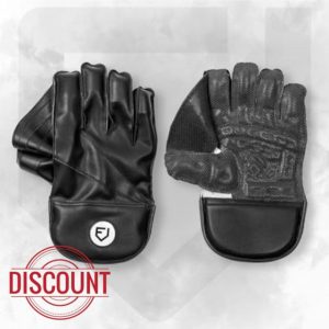 FORTRESS Original Black Wicket Keeping Gloves [3 Sizes] - Junior
