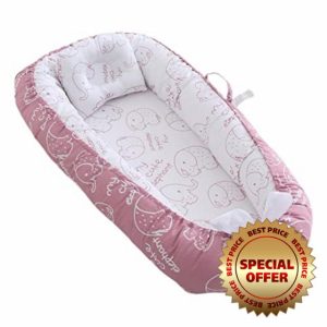 Baby Sleep Lounger Baby Cushion Lounger Soft Cotton Portable Sleeping Pod with Pillow Style4
