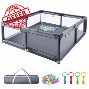 Trintion Baby Playpen for Babies and Toddlers with Mesh Walls