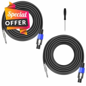 GCTBL 30M 2pack Speakon to 1/4" Speaker Cables Audio Amplifier Cord Wire DJ/PA Speakon Cable