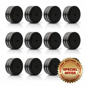 Pyatofy 12Pcs 40X20mm Aluminum HiFi AMP Speaker Isolation Stand Turntable Feet Pad