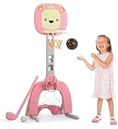 36'' Kids Trampoline Mini Foldable Fitness Bounce Trampoline with Adjustable Foam Handle and Safe...