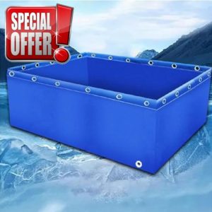GALPBBCADE Aquarium Pool Multifunction PVC Canvas Ponds With Drain Valve Temporary Holding Tank For Saltwater Fish 0.5mm Tarp Water Storage Pool For Koi Fish Turtles Swimming