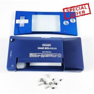 New for GBM Extra Alloy Housing Case Shell + Top Faceplate Blue Color Set Replacement