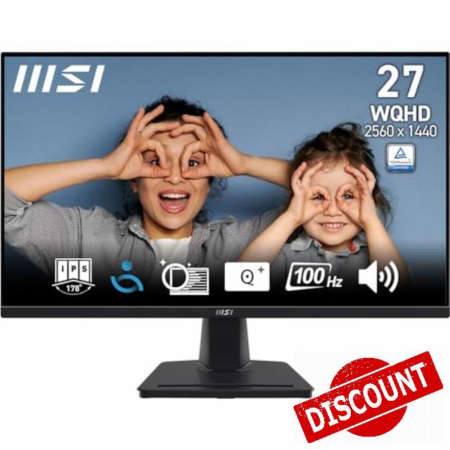 MSI PRO MP275Q 27 Inch WQHD Office Monitor - 2560 x 1440 IPS Panel