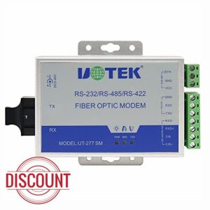 UOTEK Serial to Fiber Converter RS-232 RS-422 RS-485 to Fiber Optic Modem RS422 RS485 RS232 Serial Media Converter Adapter UT-277SM-ST