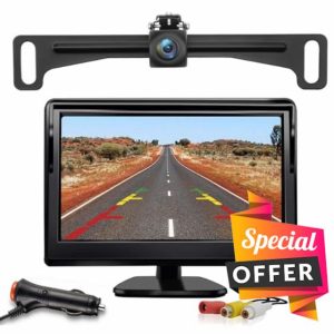 Kairiyard License Plate Backup Camera with 4.3 inch Monitor