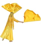 Baisdan 30''x 29'' Praise Dance Worship Flags with Flex Rod Worship Angel Wing Flag for Dance Chu...