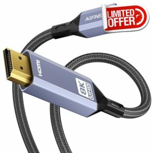 AGFINEST 8K Mini DisplayPort to HDMI Cable 1M