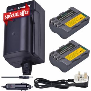 Uwayor EN-EL3e Camera Battery Charger Set Replacement Battery Kit USB for Nikon EN-EL3e EL3 EL3a D700 D300s D100 D90 D80 MH-18 MH-19 MB-D200 MB-D1