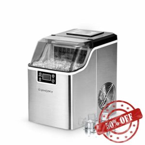 EUHOMY Ice Cube Maker Machine Countertop-2 Ways to Add Water