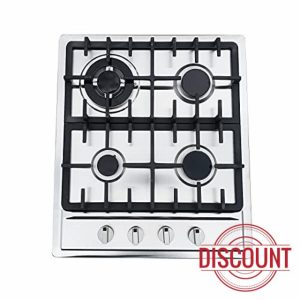 4 Burners Kitchen Built-In Gas Hob Cooker Stainless Steel Stove Top Cooktop Cooking Ng Lpg Built In Four Burner Silver 4-Burners for domestic or commercial cooking in homes or restaurants 59×51cm