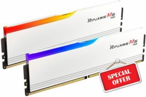 G.SKILL Ripjaws M5 Series (Intel XMP 3.0) DDR5 RAM 32GB (2x16GB) 5600MT/s CL46-45-45-89 1.10V Desktop Computer Memory UDIMM - Matte White (F5-5600J4645A16GX2-RM5RW)
