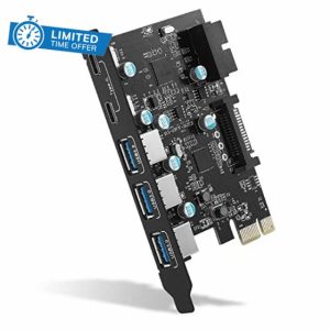MILUZD PCI-E x 1 to USB Expansion Card