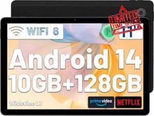 FECLYDET Tablet 11 inch Android 14 Tablet - 10GB+128GB+1TB Expansion