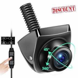 【4 Signal Modes】Reversing Camera 360°+45°Rotatable Supports AHD 1080P/720P/NTSC/PAL Models Reverse Camera for Car Truck Super Night Vision IP69K Parking Assist 170° Wide Angle