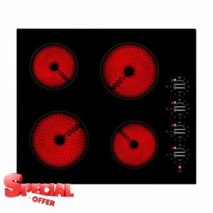 Willow WCH60D 60cm Ceramic Electric Hardwired Hob with Rotary Controls