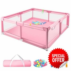 Trintion Baby Playpen for Babies and Toddlers with Mesh Walls