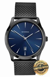 Sekonda Men's Malmo 42mm Quartz Watch with Analogue Display Date Window and Stainless Steel Bracelet 50M Water Resistance