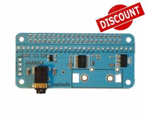 RASPIAUDIO Audio DAC Hat Sound Card (Audio+V3) for Raspberry PI5 / PI4 / Pi Zero / PI3 / PI3B / PI3B+ / Better Quality Than USB