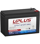 Uplus 12V 5Ah Rechargeable Sealed Lead Acid Battery LP12-5.0T, Replaces Home Alarm Battery Compat...
