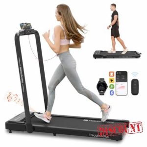 Mobvoi Home Treadmill Plus 3 in 1 Folding Treadmill Walking Pad 2.5HP Compact Under Desk Running Walking Machine for Home Office Remote Control LED Display Speaker Large Running Area 120kg 12KMH